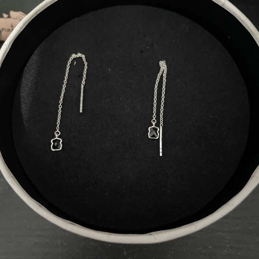 Tous mini onix long earrings